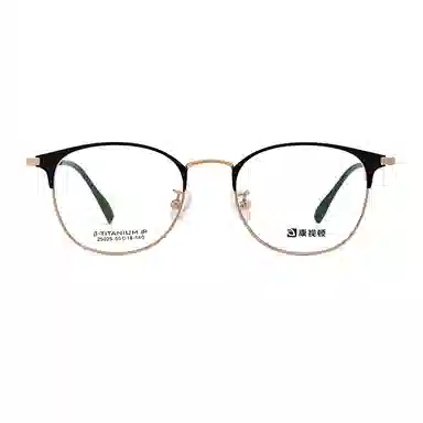 【联系客服可配度数】 康视顿 韩版潮钛小脸复古框 钛β钛板材脚套 眉毛框/眉线框 光学镜架 女款