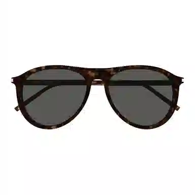 Saint Laurent Acetate Irregular Sunglasses Tortoiseshell