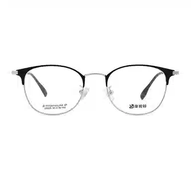 【联系客服可配度数】 康视顿 韩版潮钛小脸复古框 钛β钛板材脚套 眉毛框/眉线框 光学镜架 女款