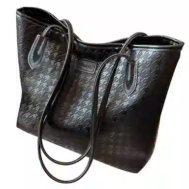 Ainito Woven Tote Bag Black/Khaki