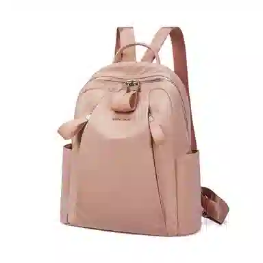 红蜻蜓 简约百搭实用大容量日常 织物 双肩包 常规 女款 黑色/卡其色/粉红色