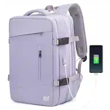 轻骑者 时尚休闲多功能短途旅游出差户外露营防泼水干湿分离可扩容 织物 旅行包电脑包书包背包双肩包 常规 男女同款情侣款 多色