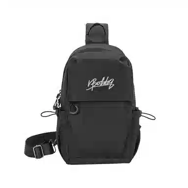 巴布豆 大容量个性时尚百搭实用斜挎单肩 防泼水耐磨材质 胸包 大号 男款 黑色/蓝色/纯黑/纯蓝