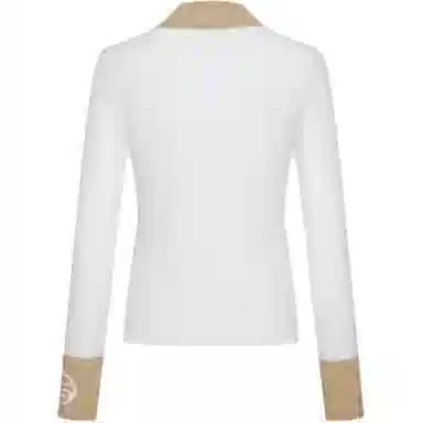 比音勒芬 长袖翻领拼色针织衫 女款