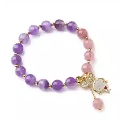 盈满堂 兔子 小众高级感 水晶 玉石手串 女款