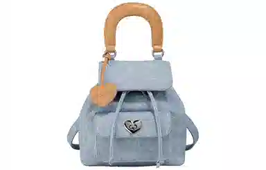 爱路喜 休闲少女短途出行旅行大容量 合成革 双肩包 常规 女款 牛仔蓝