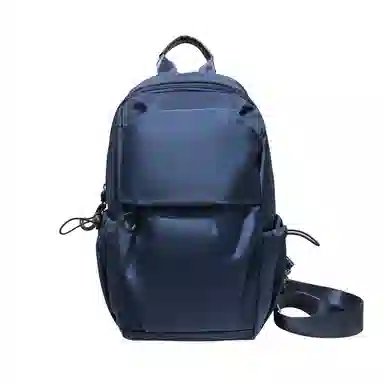 巴布豆 大容量个性时尚百搭实用斜挎单肩 防泼水耐磨材质 胸包 大号 男款 黑色/蓝色/纯黑/纯蓝