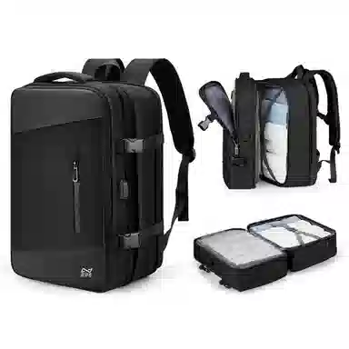 轻骑者 时尚休闲多功能短途旅游出差户外露营防泼水干湿分离可扩容 织物 旅行包电脑包书包背包双肩包 常规 男女同款情侣款 多色