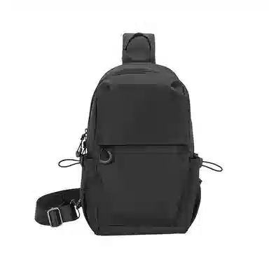 巴布豆 大容量个性时尚百搭实用斜挎单肩 防泼水耐磨材质 胸包 大号 男款 黑色/蓝色/纯黑/纯蓝