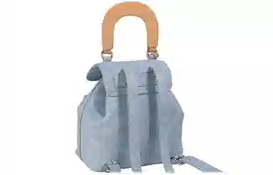 爱路喜 休闲少女短途出行旅行大容量 合成革 双肩包 常规 女款 牛仔蓝