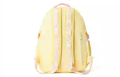 音魅 大容量日韩学生上课通勤 织物 双肩包 女款 白色/黄色 大号