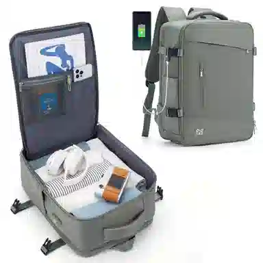 轻骑者 时尚休闲多功能短途旅游出差户外露营防泼水干湿分离可扩容 织物 旅行包电脑包书包背包双肩包 常规 男女同款情侣款 多色