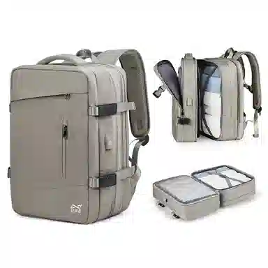 轻骑者 时尚休闲多功能短途旅游出差户外露营防泼水干湿分离可扩容 织物 旅行包电脑包书包背包双肩包 常规 男女同款情侣款 多色