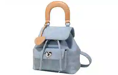 爱路喜 休闲少女短途出行旅行大容量 合成革 双肩包 常规 女款 牛仔蓝