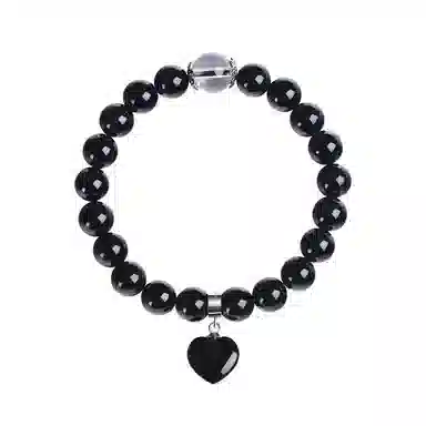 石头记 一往情深系列 小众 黑 玛瑙 手串 男女同款情侣款