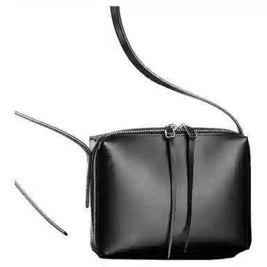 美洋 简约经典通勤百搭 牛皮革 单肩包 女款 黑色