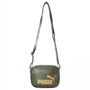 PUMA Gold Logo Shoulder Bag Green
