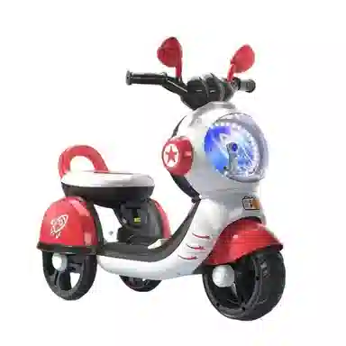 欧洛伊 电动摩托车三轮车 遥控车电瓶车可坐人充电 遥控玩具