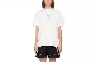ADER ERROR Graphic Print Crewneck T-Shirt White