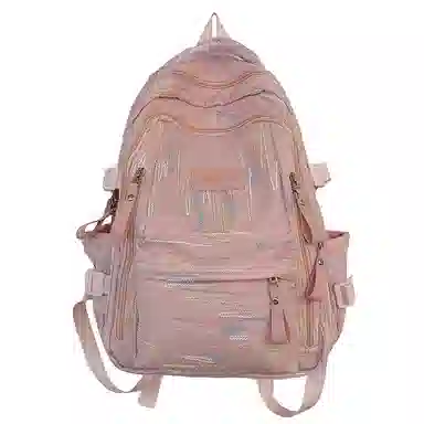 行途 大容量时尚双肩包休闲百搭尼龙男女背包高中生校园学生 多色