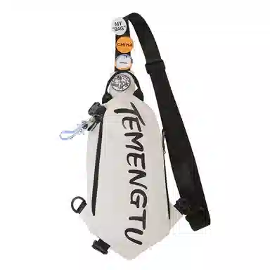 行途 情侣休闲 尼龙 胸包 常规 男女同款情侣款 黑色/白色/蓝色/红色