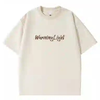 WARNING LIGHT Burnout Suede T-Shirt