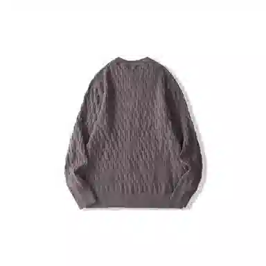 我是大卫 日系文艺风菱格小方格慵懒风落肩宽松针织衫 男女同款