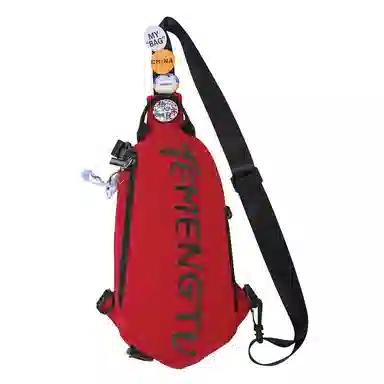 行途 情侣休闲 尼龙 胸包 常规 男女同款情侣款 黑色/白色/蓝色/红色