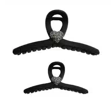 左欧 大号发量多后脑勺盘发黑色高级感鲨鱼 发夹 女款