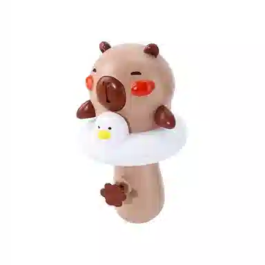 乐吉儿 卡皮巴拉水枪 卡通海豹沙滩按压式呲水 枪型玩具