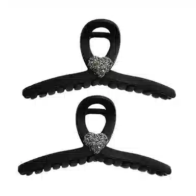 左欧 大号发量多后脑勺盘发黑色高级感鲨鱼 发夹 女款