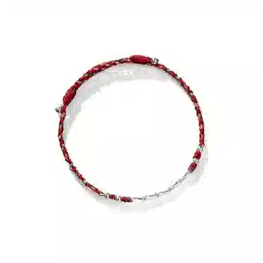 中兆珠宝 迷彩节节高升 考研考试上岸好运竹节新中式国潮风小众设计手工编织 合金 手链 男女同款情侣款