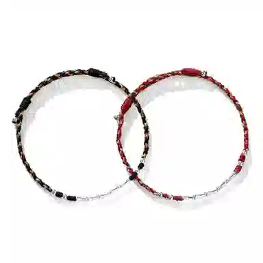 中兆珠宝 迷彩节节高升 考研考试上岸好运竹节新中式国潮风小众设计手工编织 合金 手链 男女同款情侣款