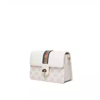 COOGI Gourd Pattern Chain Bag Medium Brown White