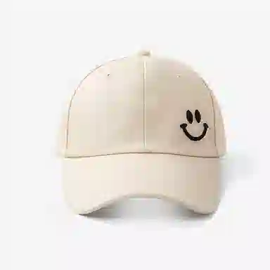 啄木鸟 可爱笑脸刺绣软顶棒球帽休闲百搭户外出游学生遮阳防晒帽 棉涤 鸭舌帽 男女同款情侣款