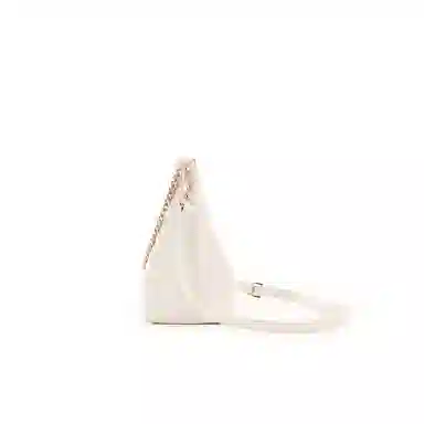 红蜻蜓 时尚菱格链条包小众设计简约百搭 聚氨酯拼合成革 单肩斜挎包 常规 女款 黑色/白色