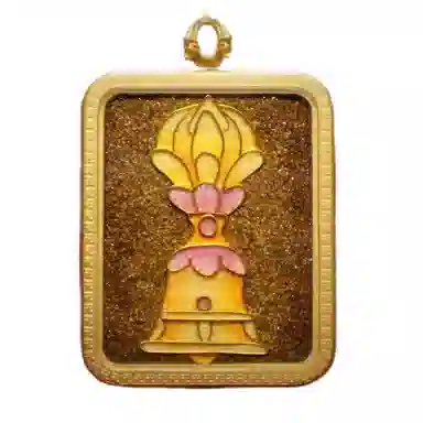 玉临门 国风吉祥好运金刚铃唐卡热贡手绘 合金 吊坠 男女同款情侣款