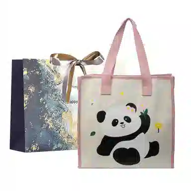 伊曼家 可爱学生上课提花刺绣女布包通勤手提女包 布 单肩包 常规 女款 黑色/粉色/棕色