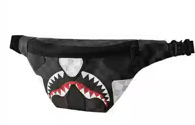 Sprayground Shark Logo Waist Bag Black