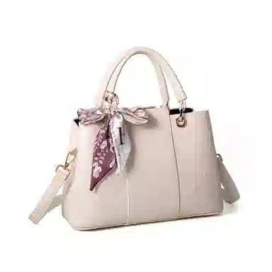 维尼奥 高级感通勤大容量百搭 合成革 单肩斜挎手提包 常规 女款 米白色