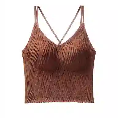 都市丽人 背心舒适打底美背外穿无痕高颜值无钢圈网红女士夏季吊带 女款