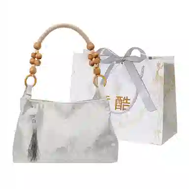 意酷 新中式大容量包包女士百搭腋下布包时尚女包手提包 布 单肩包 小号 女款