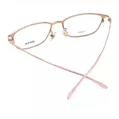 【联系客服可配度数】 康视顿 钛材镜框中高度近视超轻近视眼镜架 简约商务眼镜 钛β钛 椭圆形 光学镜架 女款