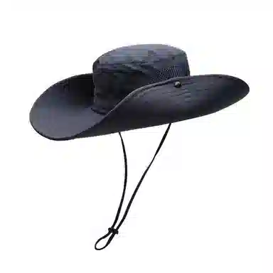 浪莎 户外登山遮阳防晒钓鱼超大帽檐透气网格可折叠太阳帽 涤纶 渔夫帽 男女同款情侣款
