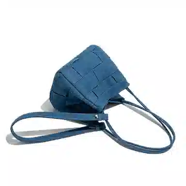 TAMATHA Denim Blue Woven Bucket Bag