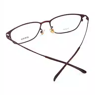 【联系客服可配度数】 康视顿 钛材镜框中高度近视超轻近视眼镜架 简约商务眼镜 钛β钛 椭圆形 光学镜架 女款