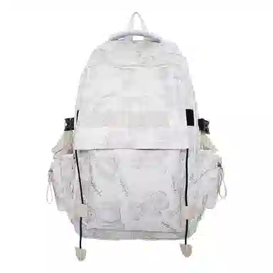 行途 时尚轻便简约百搭外出纯色 尼龙 旅行包双肩包 常规 男女同款情侣款 黑色/白色/红色/绿色