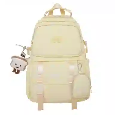 醇龙  尼龙男女通用多色风简约纯色双肩包大容量背包