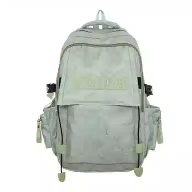 行途 时尚轻便简约百搭外出纯色 尼龙 旅行包双肩包 常规 男女同款情侣款 黑色/白色/红色/绿色