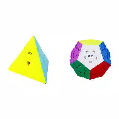 奇艺 三阶彩色五魔方 异形魔方 磁力魔方十二面体顺滑 比赛专用不规则魔方 益智 玩具